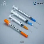Wellmed 3 ml - 24 gm x 1 Auto Disable Syringe with Needle 100 Pcs. Pack